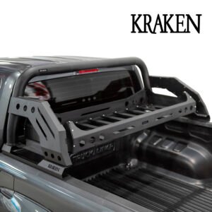 Barra Antivuelco Negra + Parrilla Kraken Para Alaskan